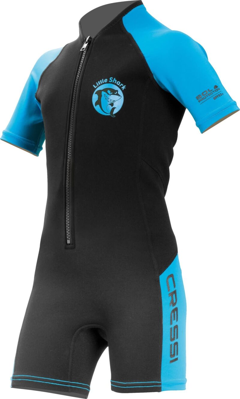 Cressi LITTLE SHARK JR SHORTY WETSUIT S/L BLACK/PINK 2mm Y 3/4 - Image 3