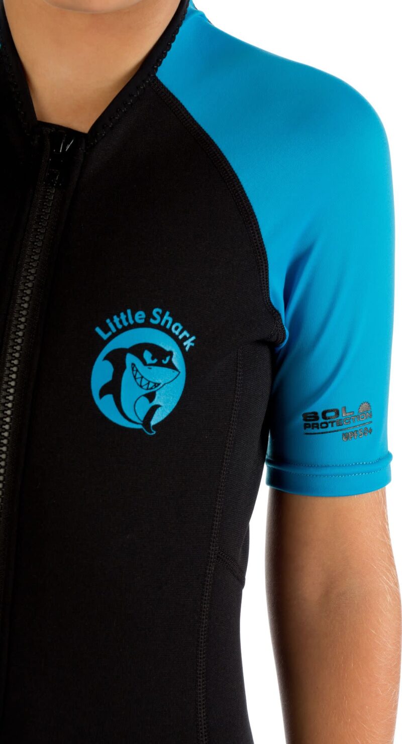 Cressi LITTLE SHARK JR SHORTY WETSUIT S/L BLACK/BLUE 2mm Y 3/4 - Image 8