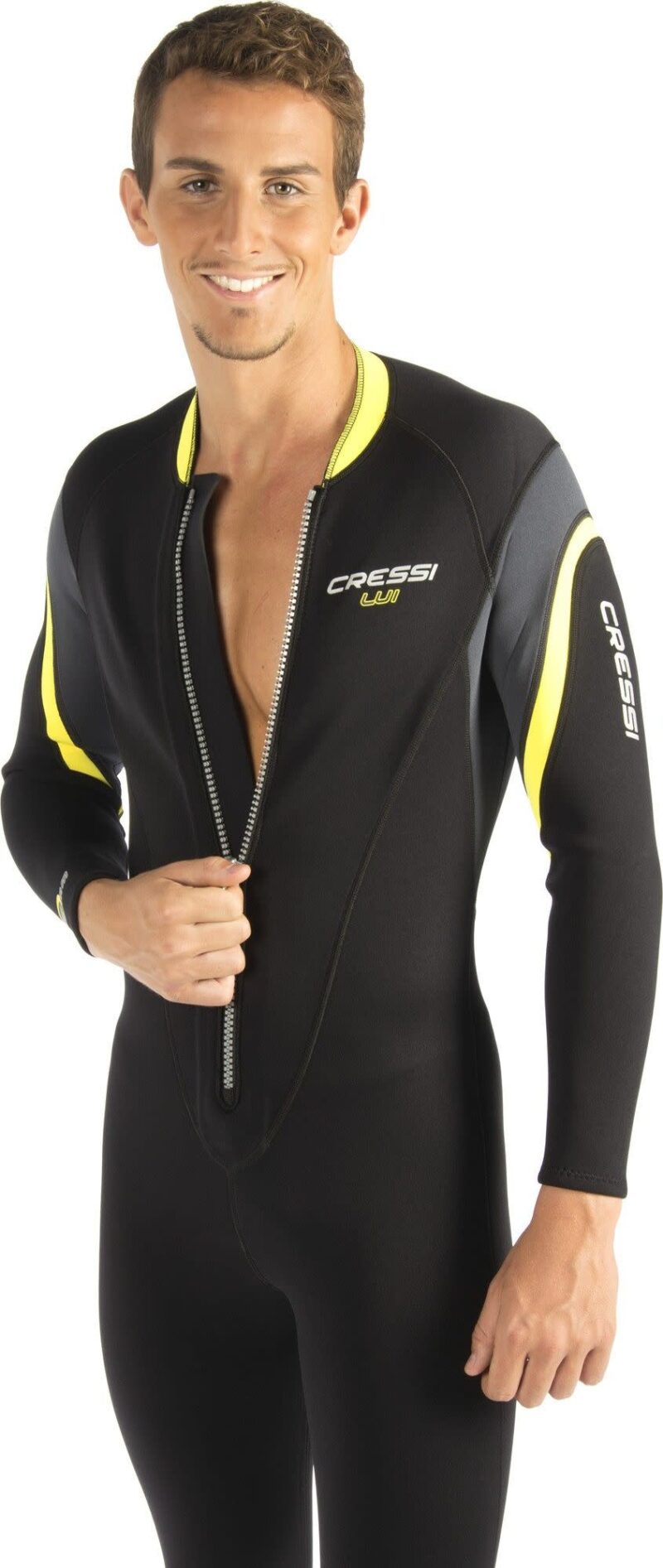 Cressi LUI MONOPIECE WETSUIT BLACK/YELLOW 2.5mm 2XL/6 - Image 4
