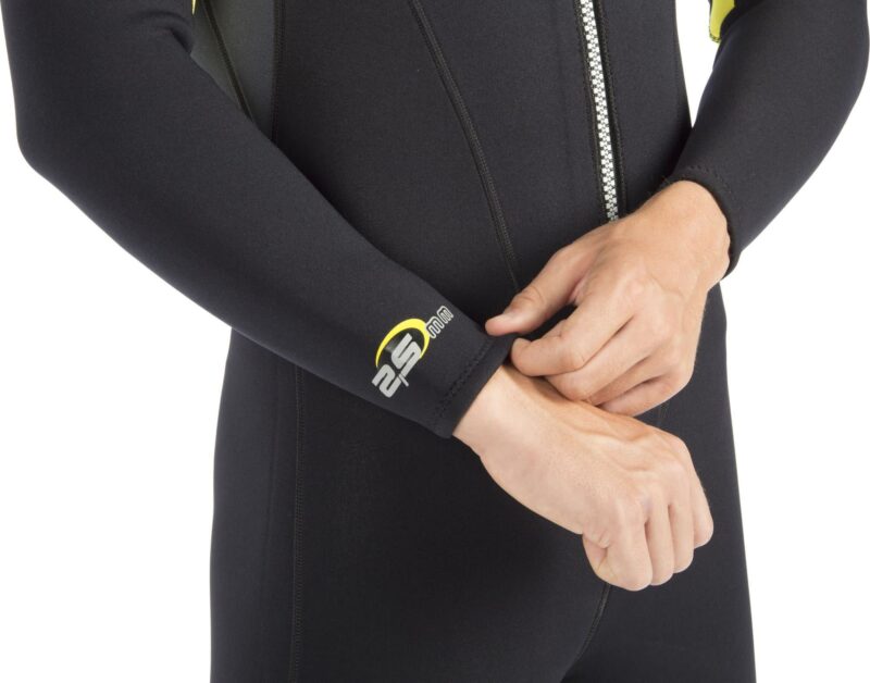 Cressi LUI MONOPIECE WETSUIT BLACK/YELLOW 2.5mm 2XL/6 - Image 8