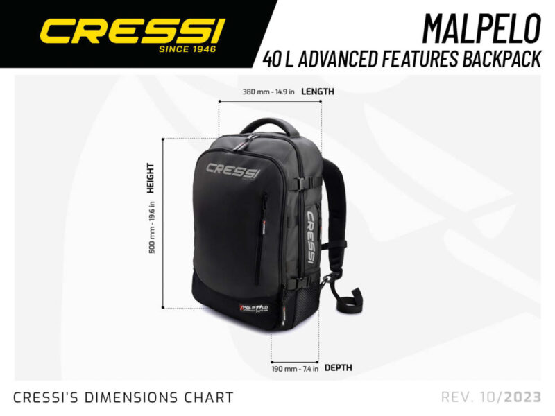 Cressi MALPELO BACKPACK BLACK - Image 10