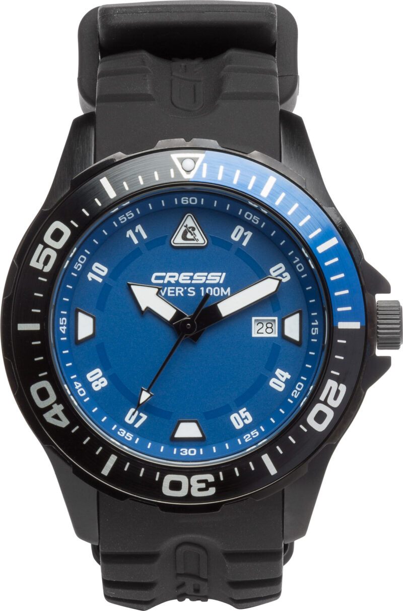 Cressi MANTA WATCH 100m BLACK BLACK BLUE - Image 2