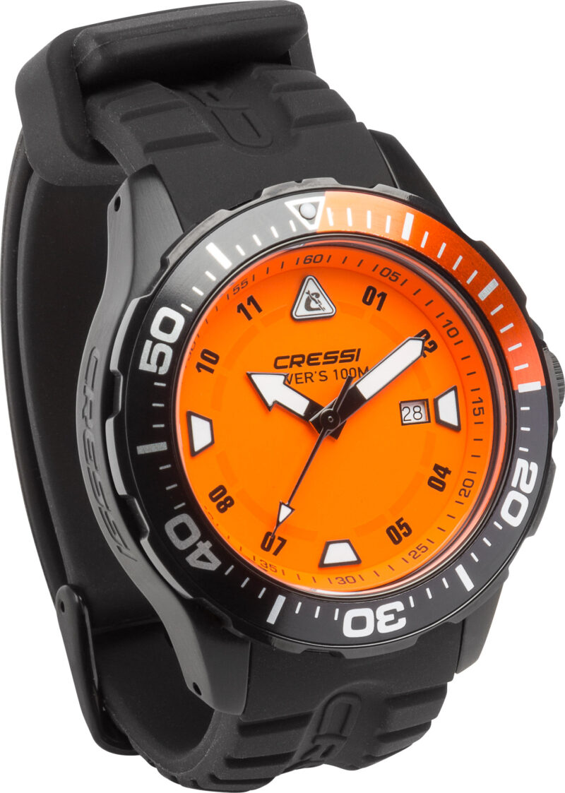 Cressi MANTA WATCH 100m BLACK BLACK ORANGE - Image 3