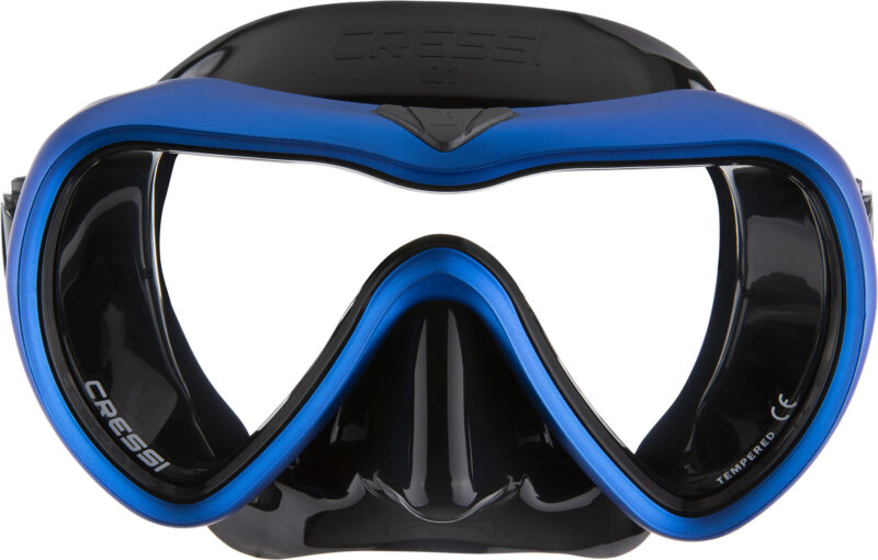 Cressi A1 MASK BLACK/BLUE CLEAR LENS ANTI FOG - Image 3