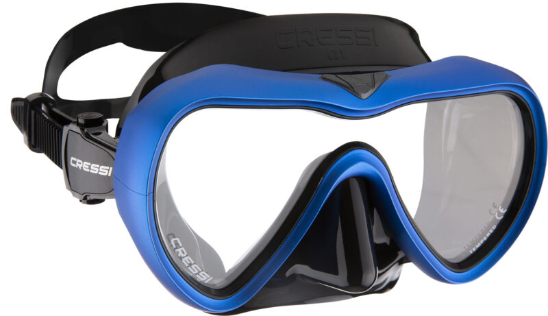 Cressi A1 MASK BLACK/BLUE CLEAR LENS ANTI FOG - Image 4
