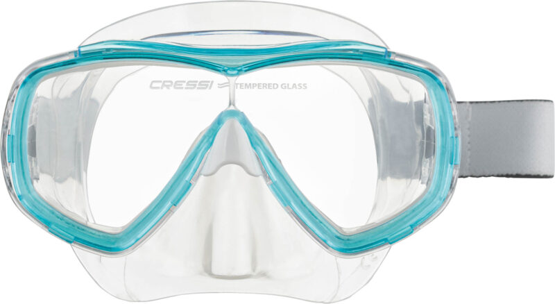 Cressi ESTRELLA JR TXLE STRAP MASK CLEAR/AQUAM - Image 3
