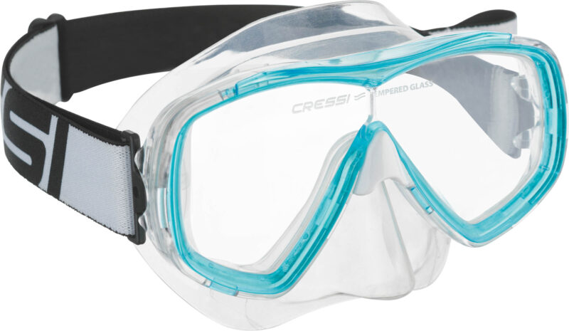 Cressi ESTRELLA JR TXLE STRAP MASK CLEAR/AQUAM - Image 2