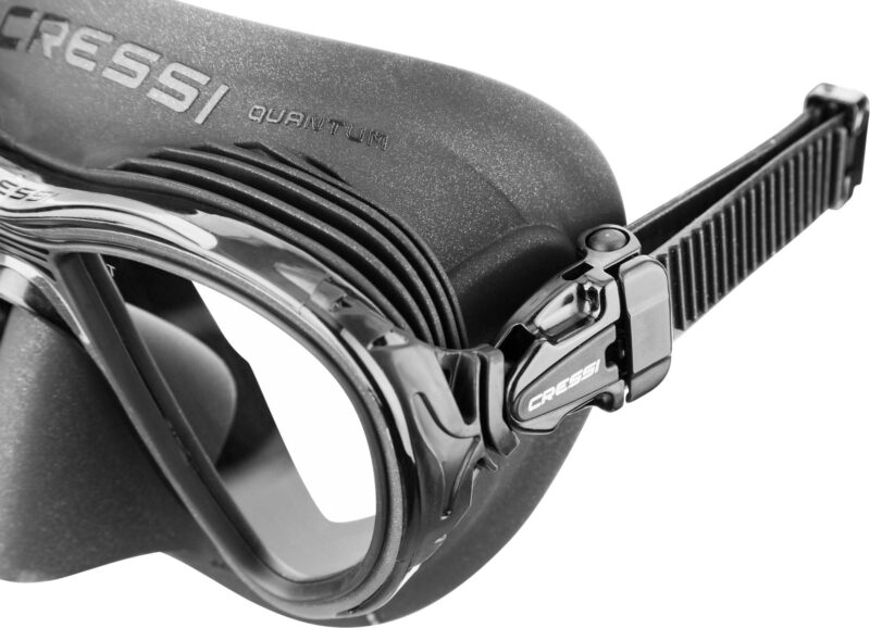 Cressi QUANTUM MASK BLACK/BLACK SPECTRA MIRRORED LENS SILVER
