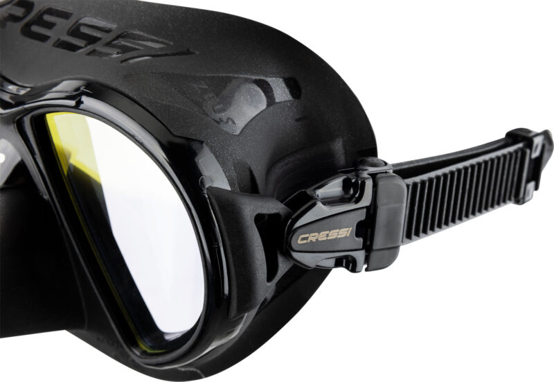 Cressi ZEUS MASK BLACK/BLACK 380 UV BLUE/ORANGE LENSES