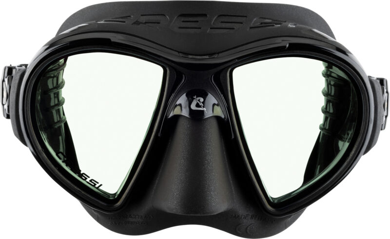 Cressi ZEUS MASK BLACK/BLACK 380 UV BLUE/ORANGE LENSES - Image 3