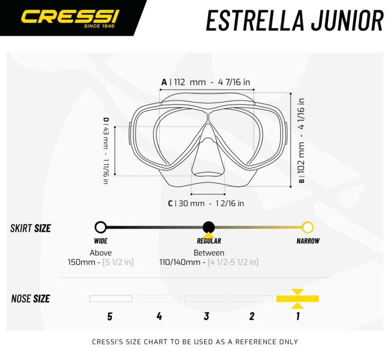 Cressi ESTRELLA JR TXLE STRAP MASK BLUE