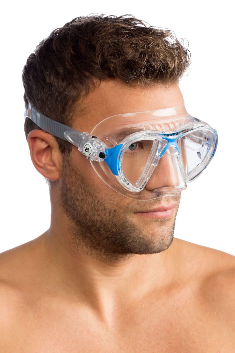 Cressi NANO MASK SIL CRYSTAL/FRAME BLUE - Image 4