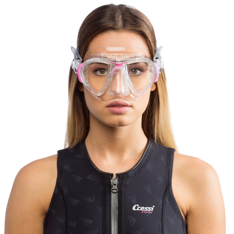Cressi NANO MASK SIL CRYSTAL/FRAME PINK - Image 3