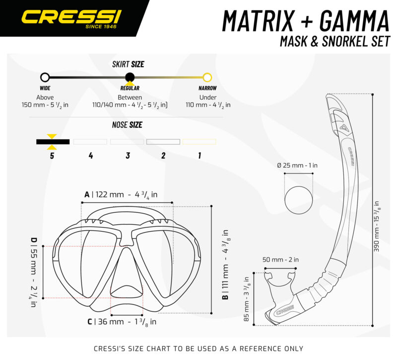 Cressi MATRIX + GAMMA COMBO BLACK