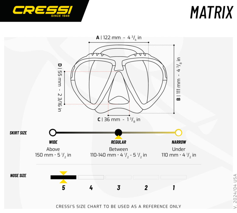 Cressi MATRIX MASK SIL CLEAR/FRAME BLACK - Image 5