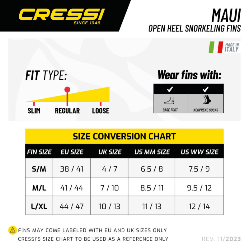 Cressi MAUI FINS BLUE/AZURE L/XL - Image 4