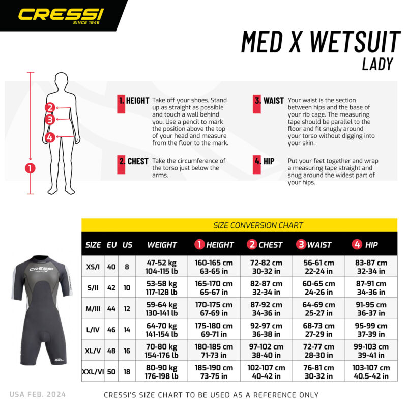 Cressi MED X LADY SHORTY WETSUIT BLACK/LIGHT BLUE/GREY 2.5mm S/2 - Image 13