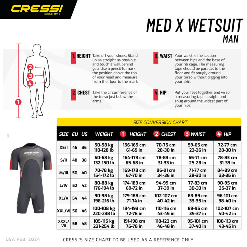 Cressi MED X MAN SHORTY WETSUIT 2.5mm XS/1 - Image 12
