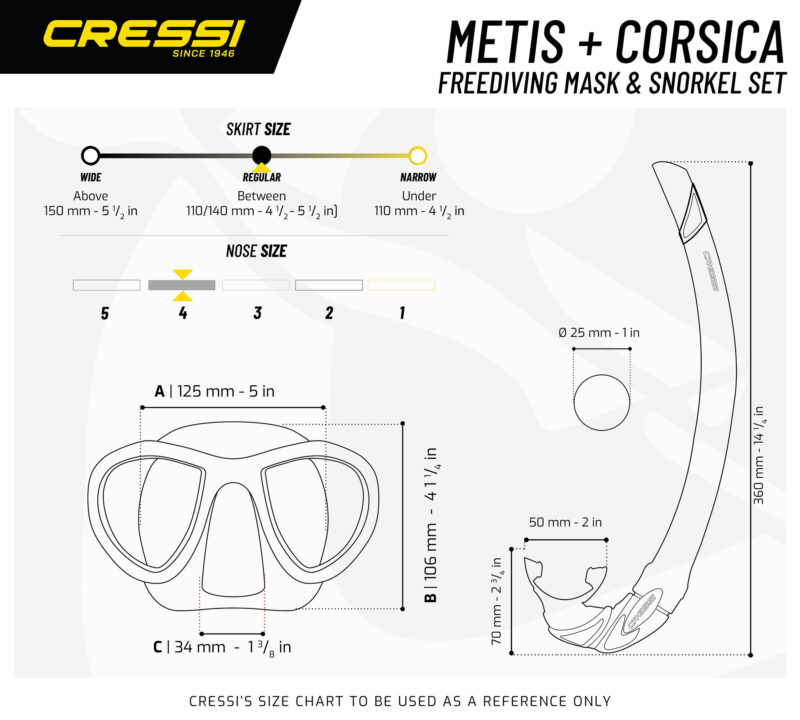 Cressi METIS + CORSICA COMBO BLACK HUNTER