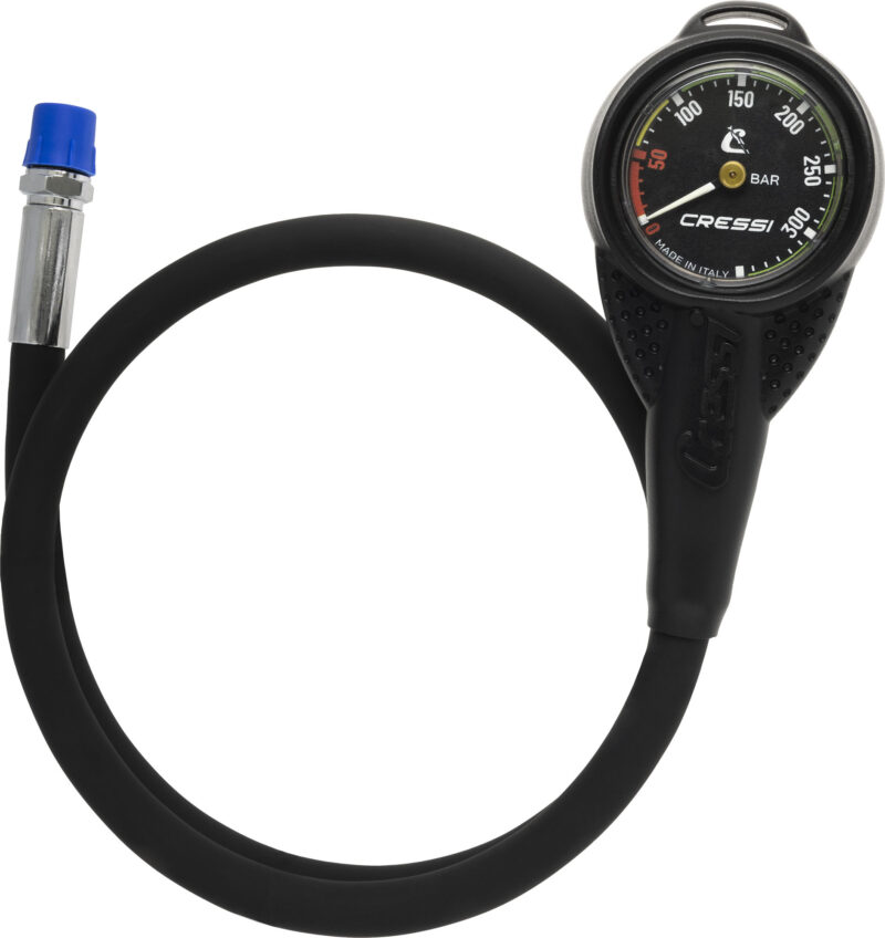 Cressi MINI SPG w/ RUBBER HOUSING VALE 300 C BLACK (BAR) - Image 2