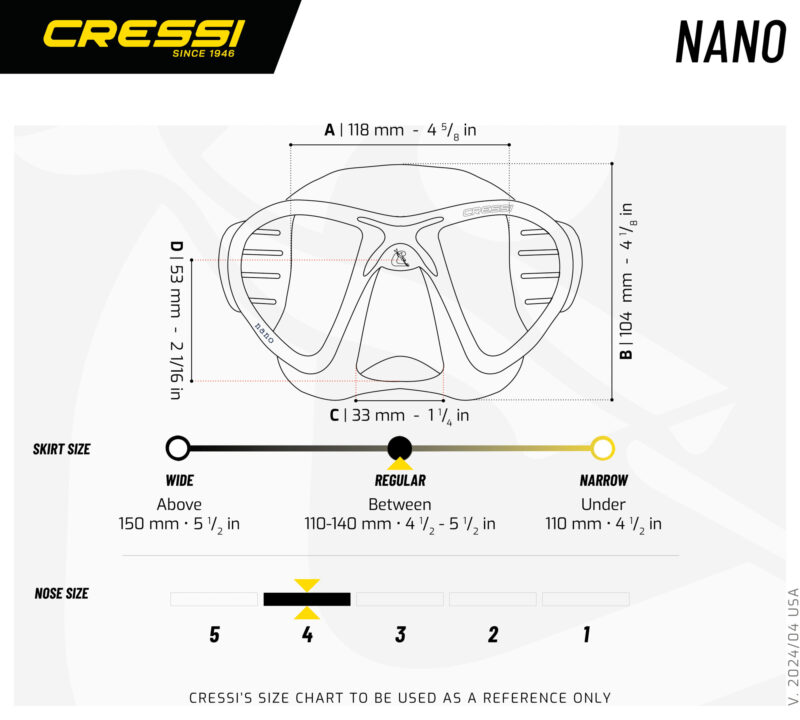 Cressi NANO MASK SIL GREEN/FRAMEGREEN - Image 5