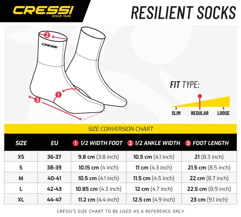 Cressi BLACK NEOPRENE SOCKS RESILIENT 3mm S - Image 2