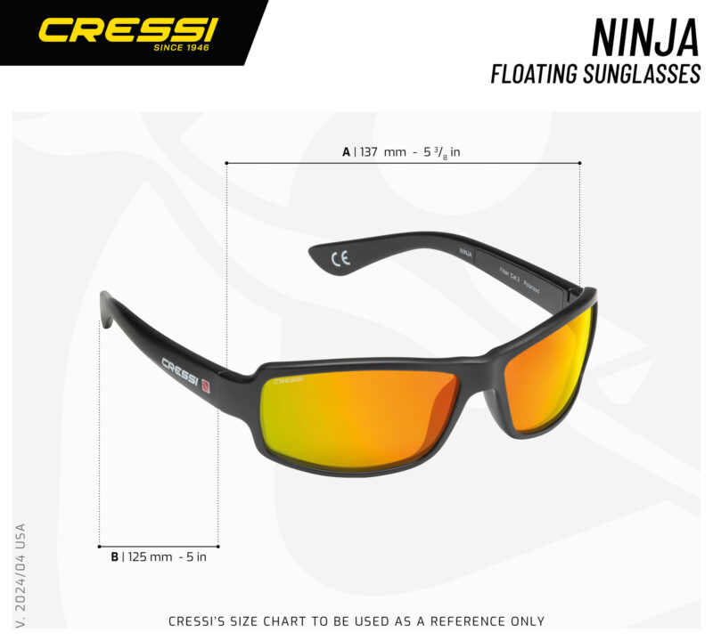 Cressi NINJA FLOATING SUNGLASSES MIRRORED LENS BLUE - Image 3