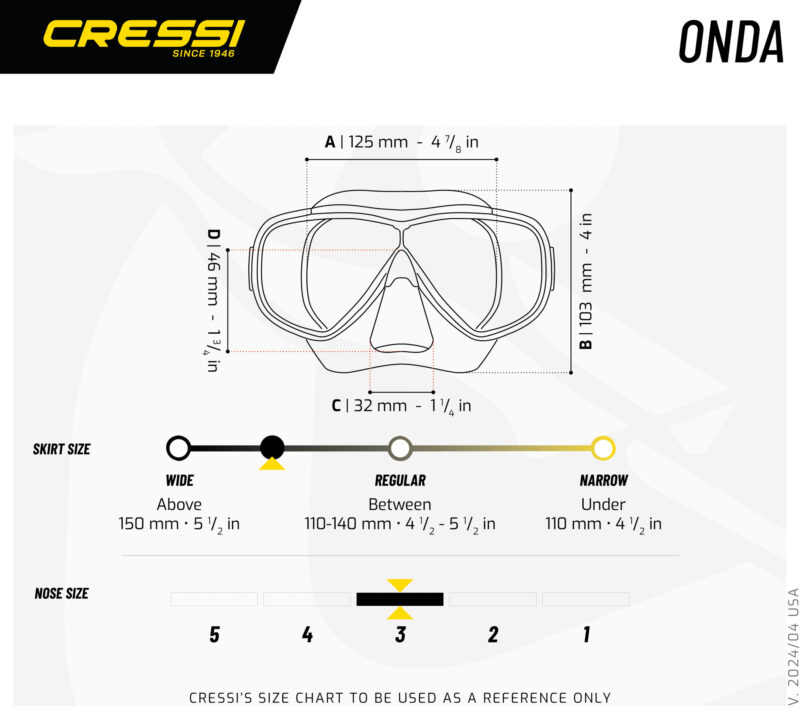 Cressi ONDA MASK SIL/FRAME ASSORTED