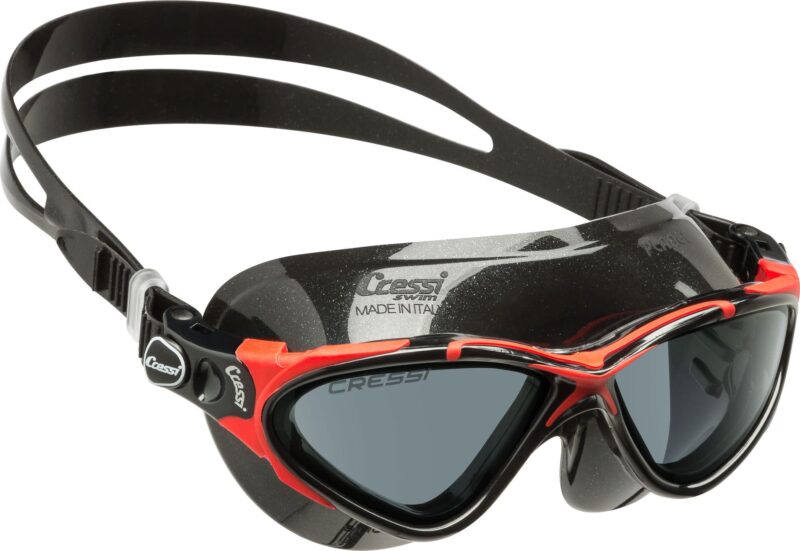 Cressi PLANET GOGGLES SIL BLACK/FRAME RED SMOKED LENS - Image 2