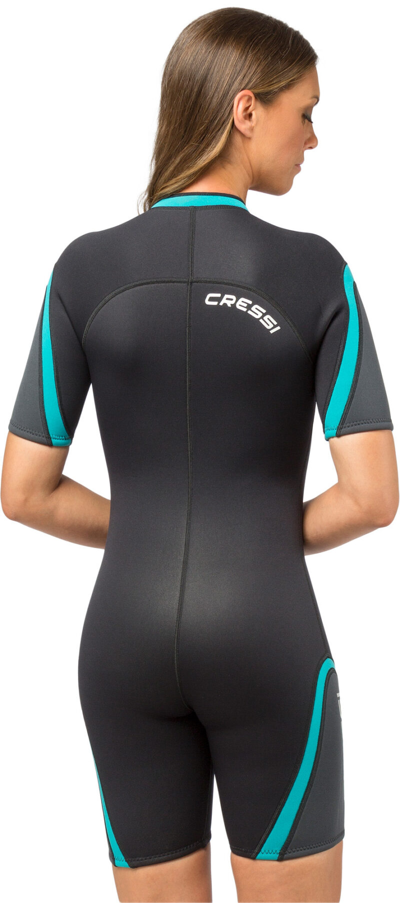 Cressi PLAYA LADY SHORTY WETSUIT BLACK/AQUAMARINE 2.5mm S/2 - Image 3