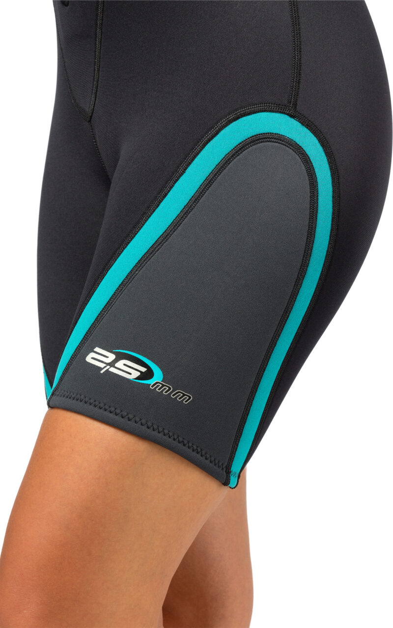 Cressi PLAYA LADY SHORTY WETSUIT BLACK/AQUAMARINE 2.5mm S/2 - Image 6