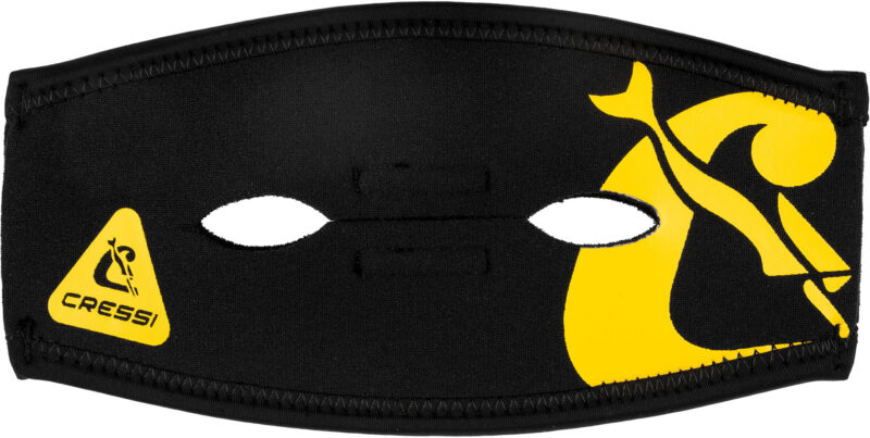 Cressi PONY TAIL NEO MASK STRAP COVER - BLACK/YELLOW - Image 2