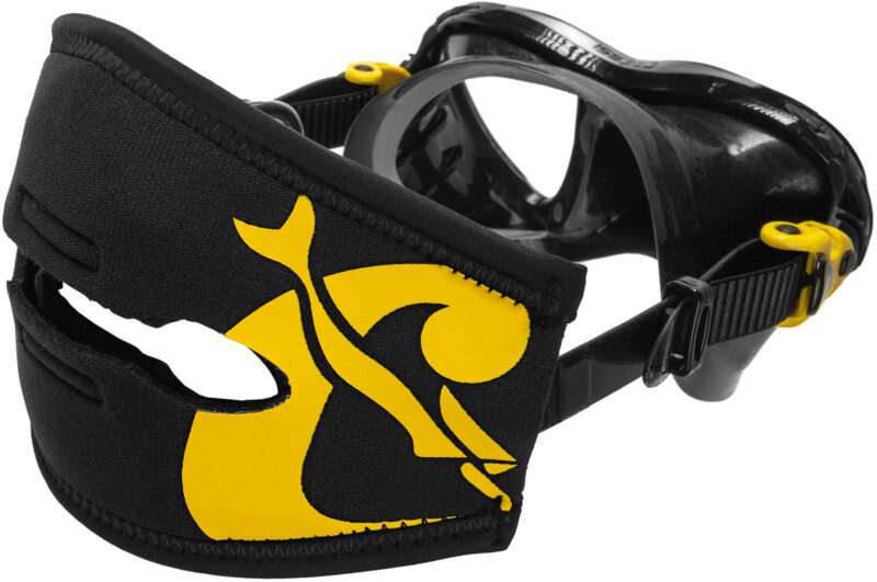 Cressi PONY TAIL NEO MASK STRAP COVER - BLACK/YELLOW - Image 4