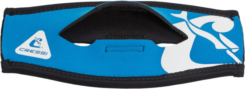 Cressi PONY TAIL NEO MASK STRAP COVER - BLUE/WHITE - Image 2