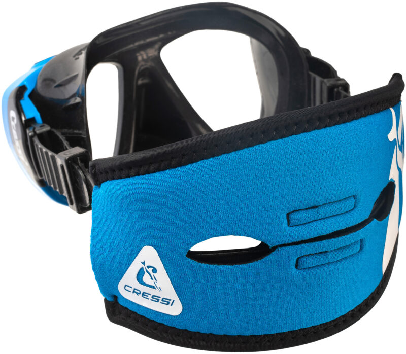 Cressi PONY TAIL NEO MASK STRAP COVER - BLUE/WHITE - Image 5