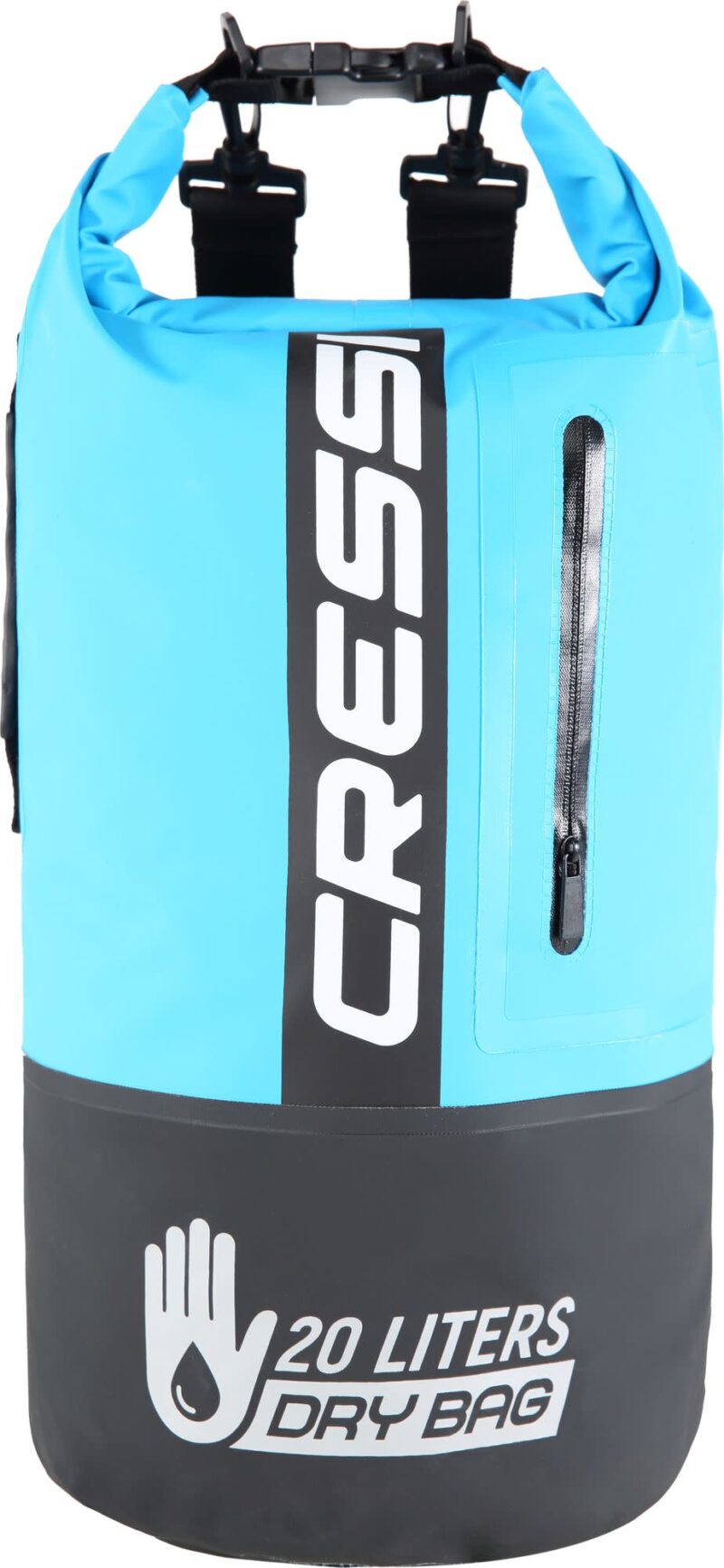 Cressi DRY BAG PREMIUM 20L BI-COLOR BLACK LIGHT BLUE - Image 4