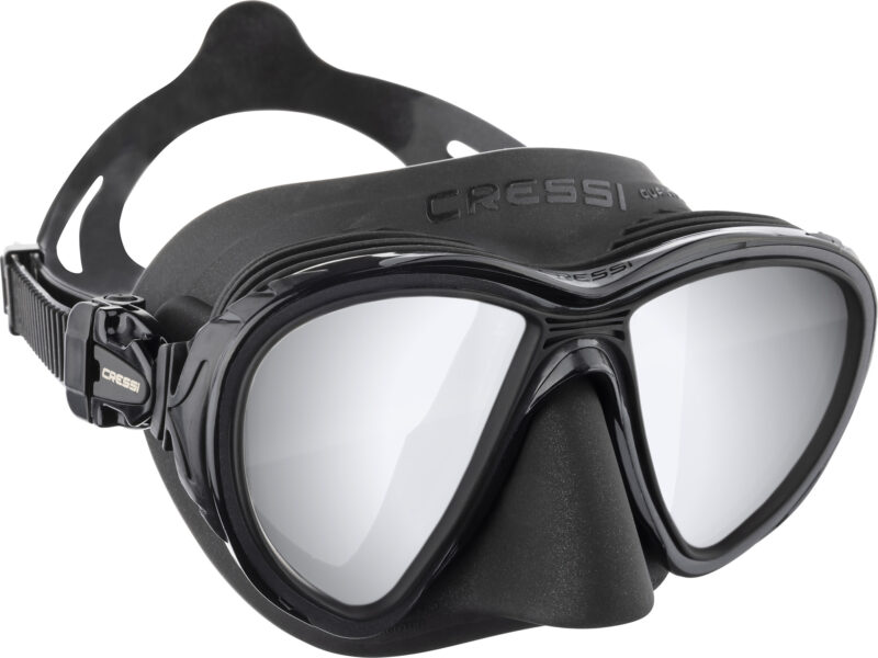 Cressi QUANTUM MASK BLACK/BLACK SPECTRA MIRRORED LENS SILVER - Image 2