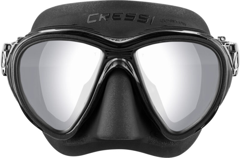 Cressi QUANTUM MASK BLACK/BLACK SPECTRA MIRRORED LENS SILVER - Image 4