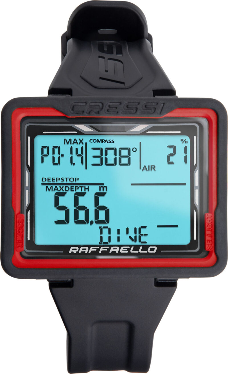Cressi RAFFAELLO DIVING COMPUTER BLACK/RED - Image 6