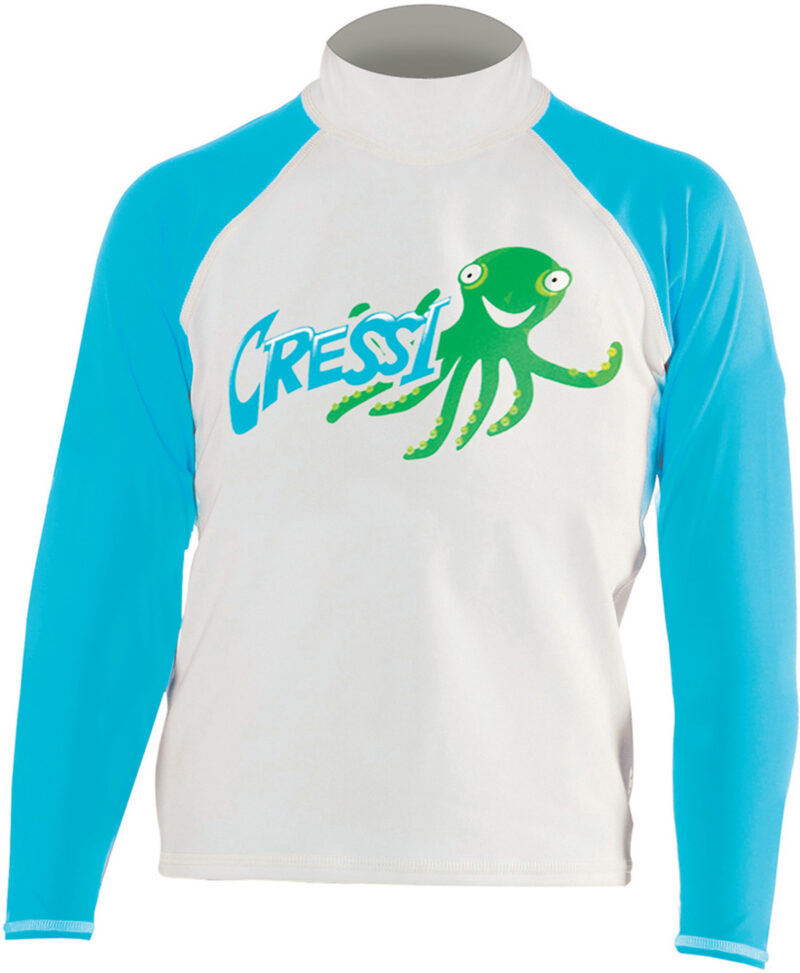 Cressi OCTOPUS JR RASH GUARD LONG/SL BLUE Y 10-11