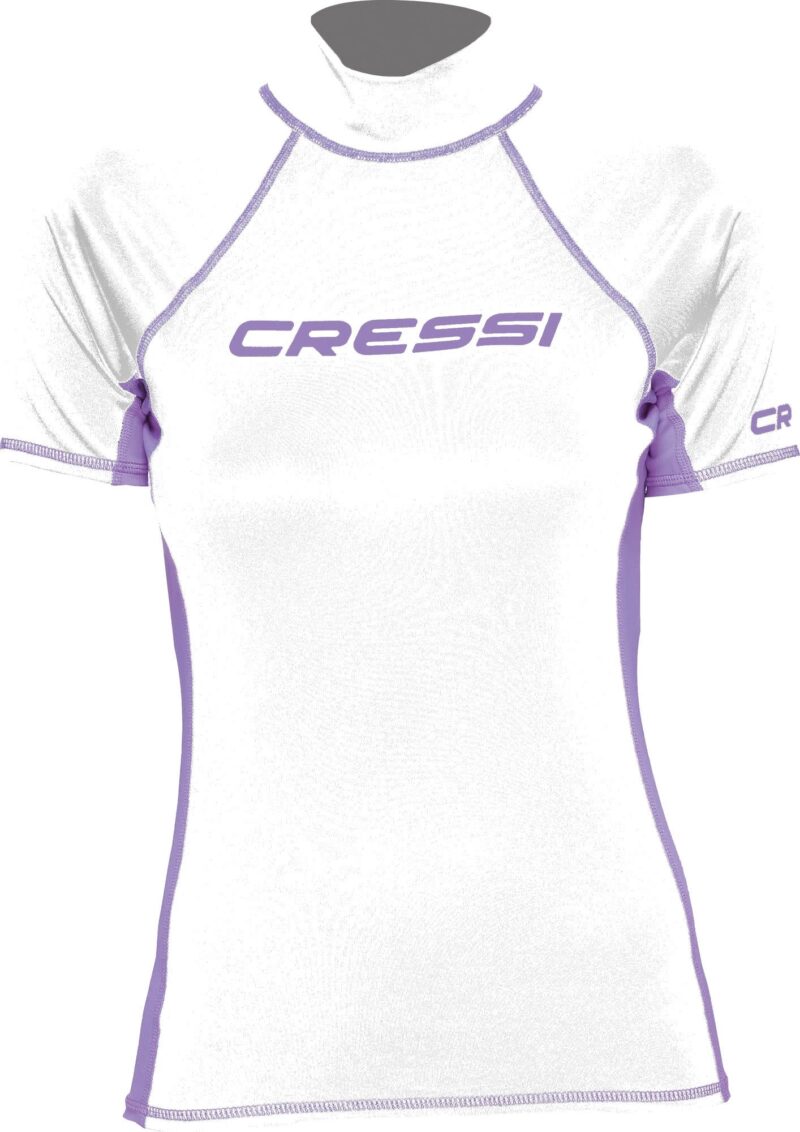 Cressi RASH GUARD LADY SHORT/SL WHITE/LILAC XS/1 (36) - Image 3