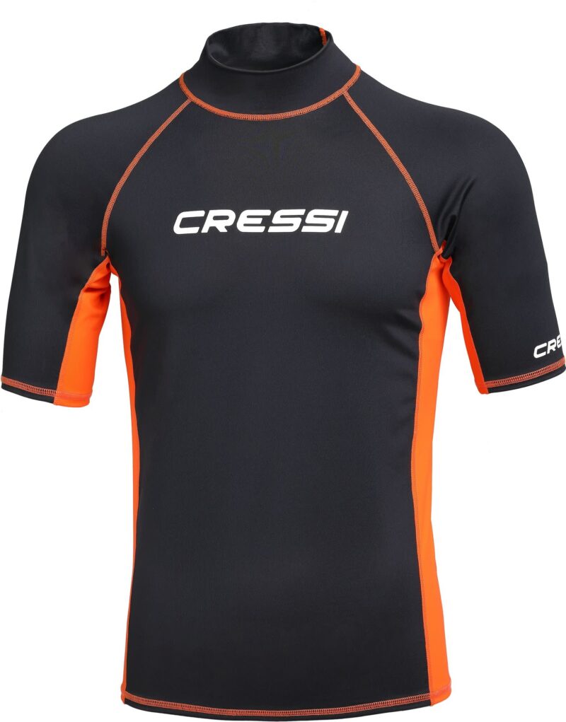 Cressi RASH GUARD MAN SHORT/SL BLACK/ORANGE 3XL/7 (58)
