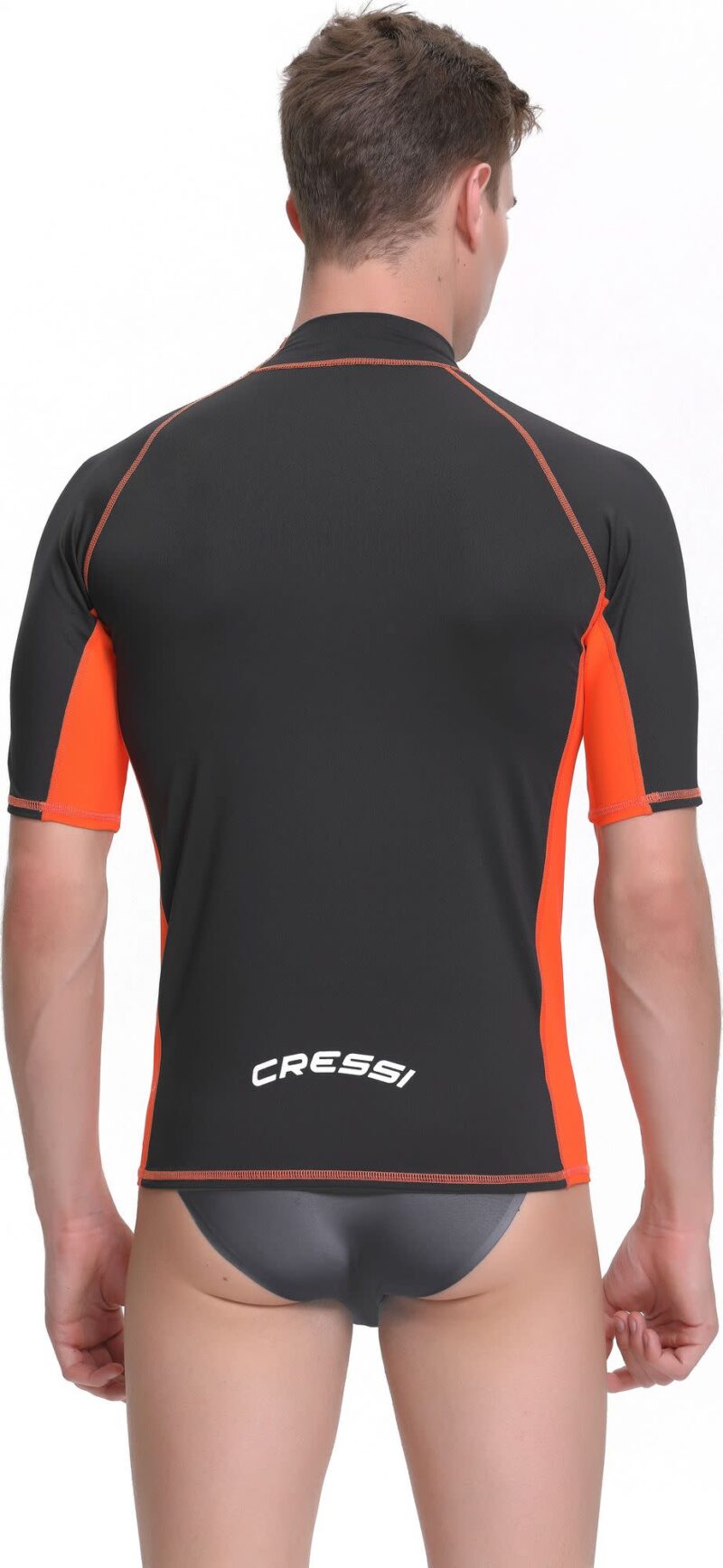 Cressi RASH GUARD MAN SHORT/SL BLACK/ORANGE XXL/6 (56) - Image 2