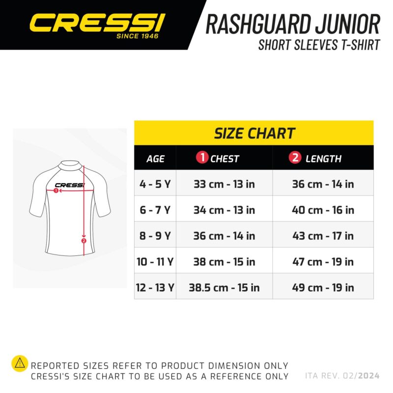Cressi RASH GUARD JR SHORT/SL BLUE Y 10-11