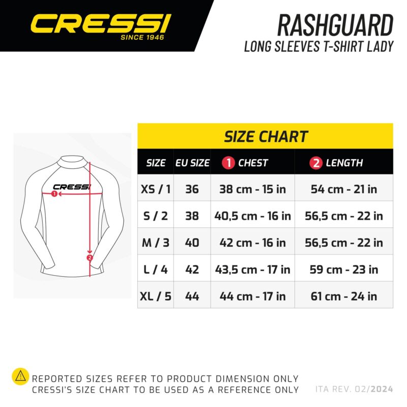 Cressi RASH GUARD LADY LONG/SL BLUE S/2 (38)
