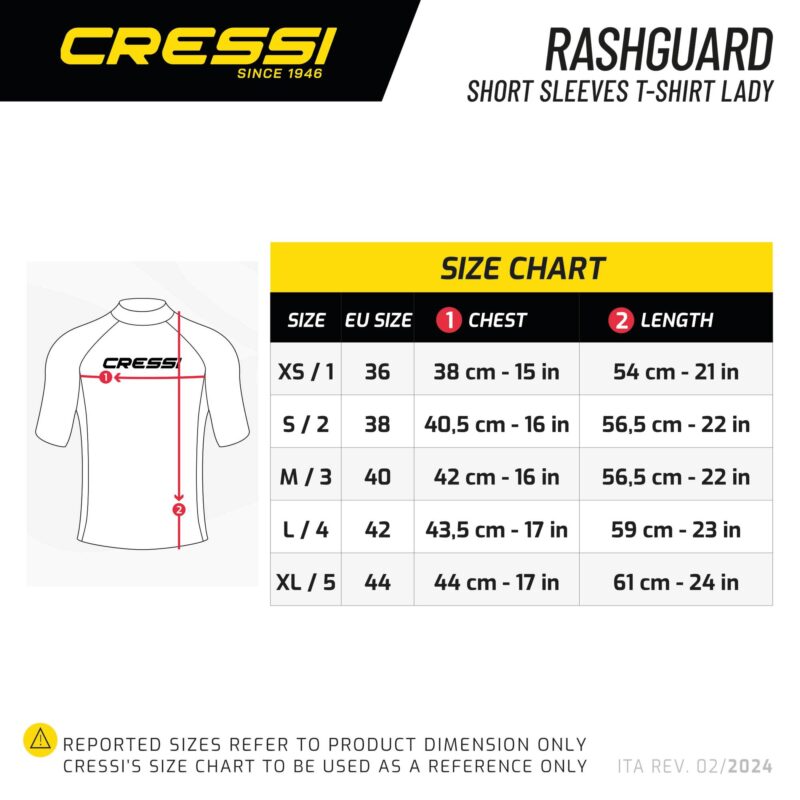 Cressi RASH GUARD LADY SHORT/SL AQUAMARINE M/3 (40) - Image 12