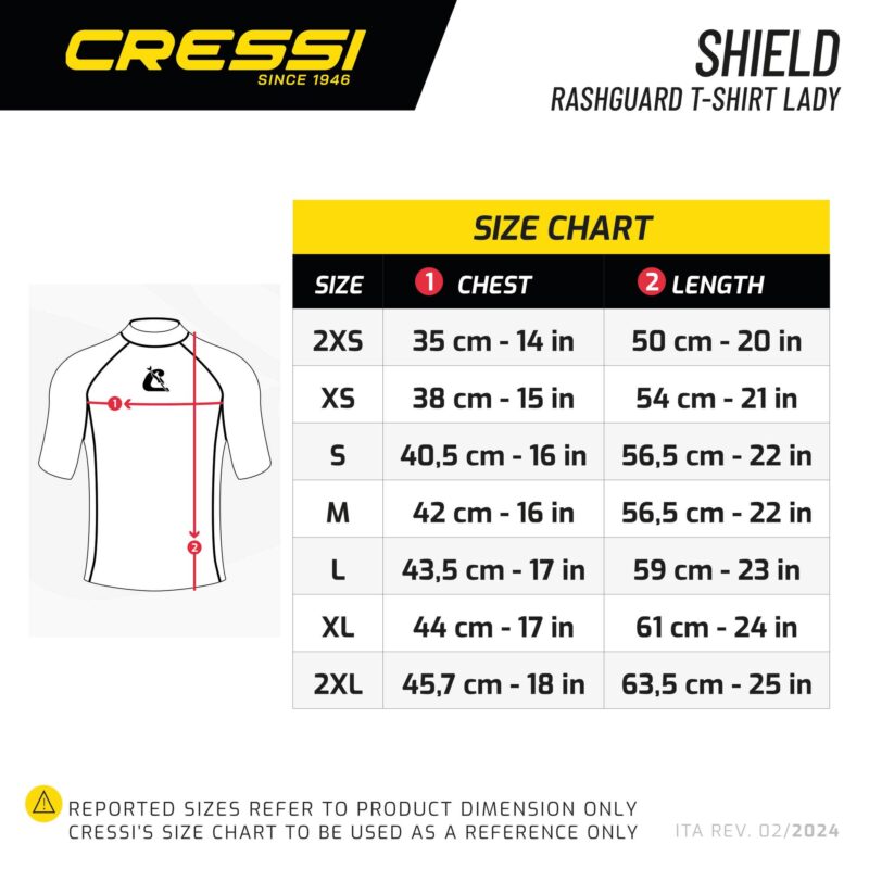 Cressi SHIELD LADY RASH GUARD SHORT/SL WHITE/AQUAMARINE 2XL/6 - Image 8