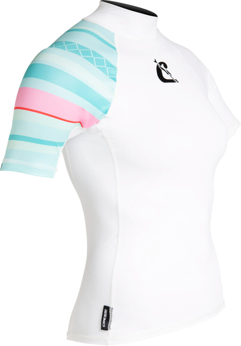 Cressi SHIELD LADY RASH GUARD SHORT/SL WHITE/AQUAMARINE 2XL/6 - Image 4