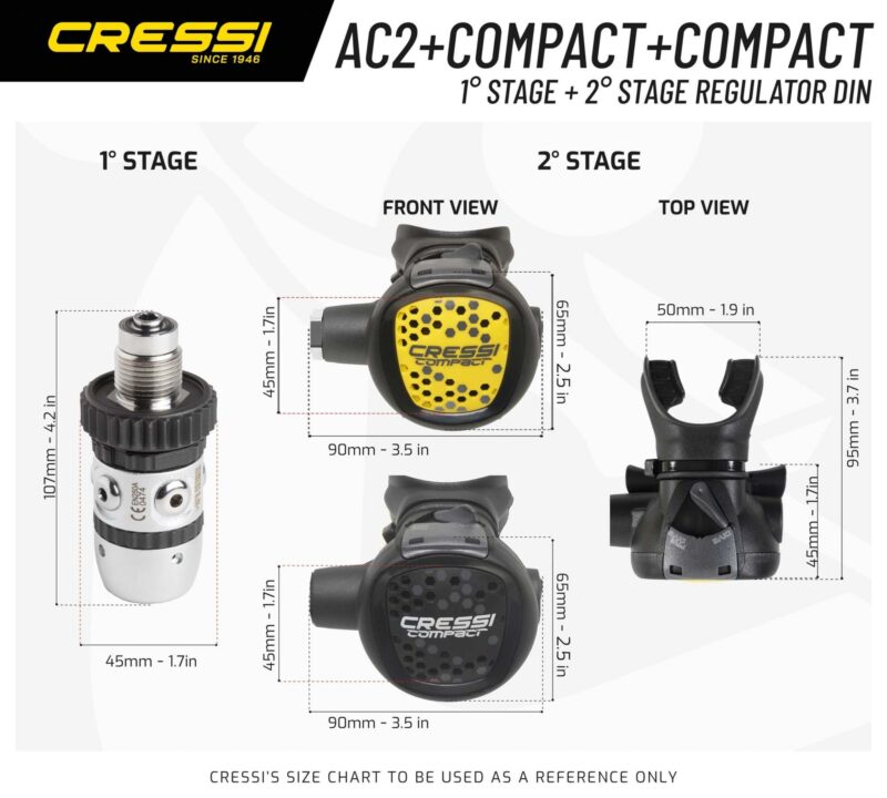 Cressi AC2 COMPACT+OCTOPUS COMPACT REGULATOR DIN