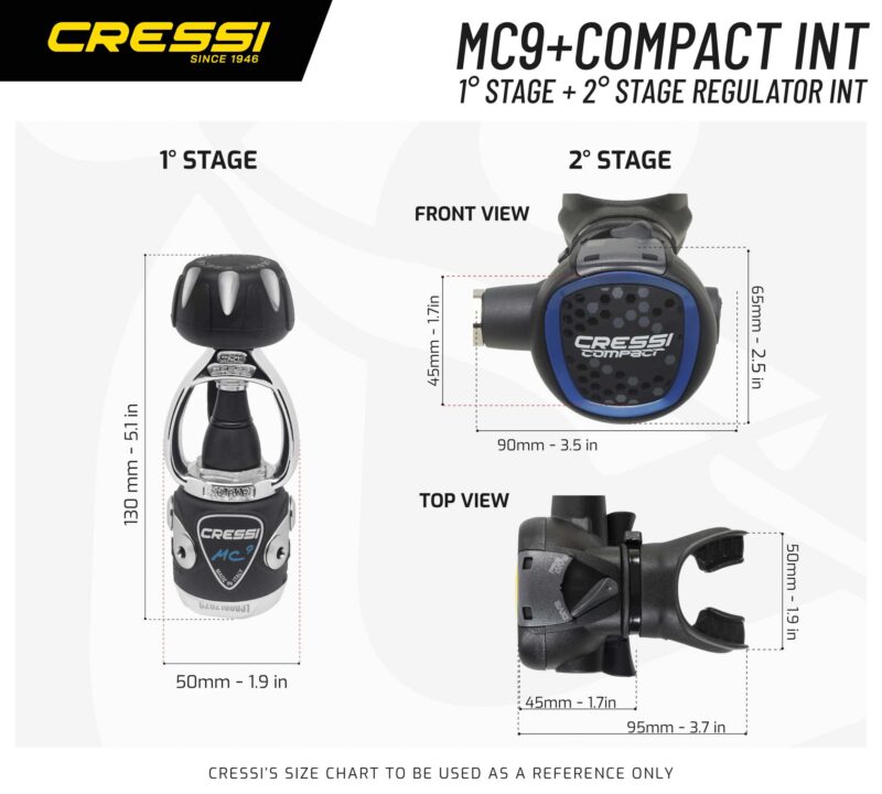 Cressi MC9/XS COMPACT REGULATOR INT WHITE - Image 2